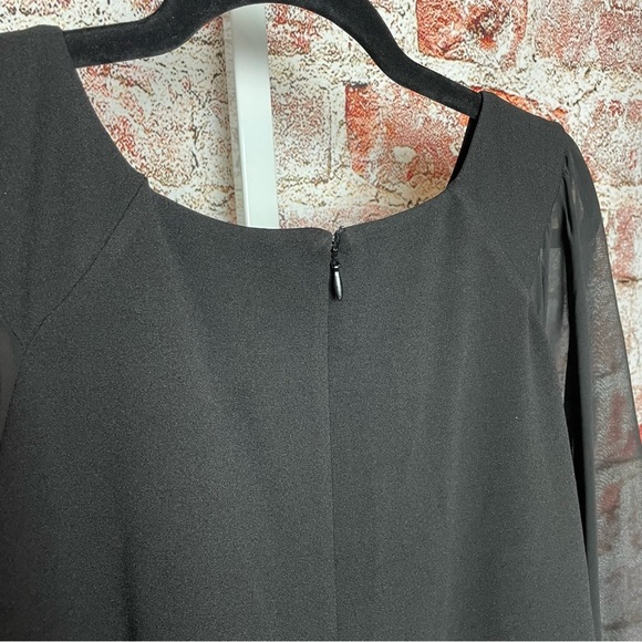 London Times Sheer Sleeve Shift Dress 14W - Picture 5 of 7